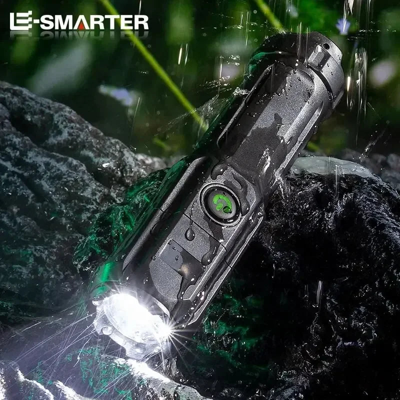 Rechargeable Zoom LED Tactical Flashlight – 4 Modes, 100m