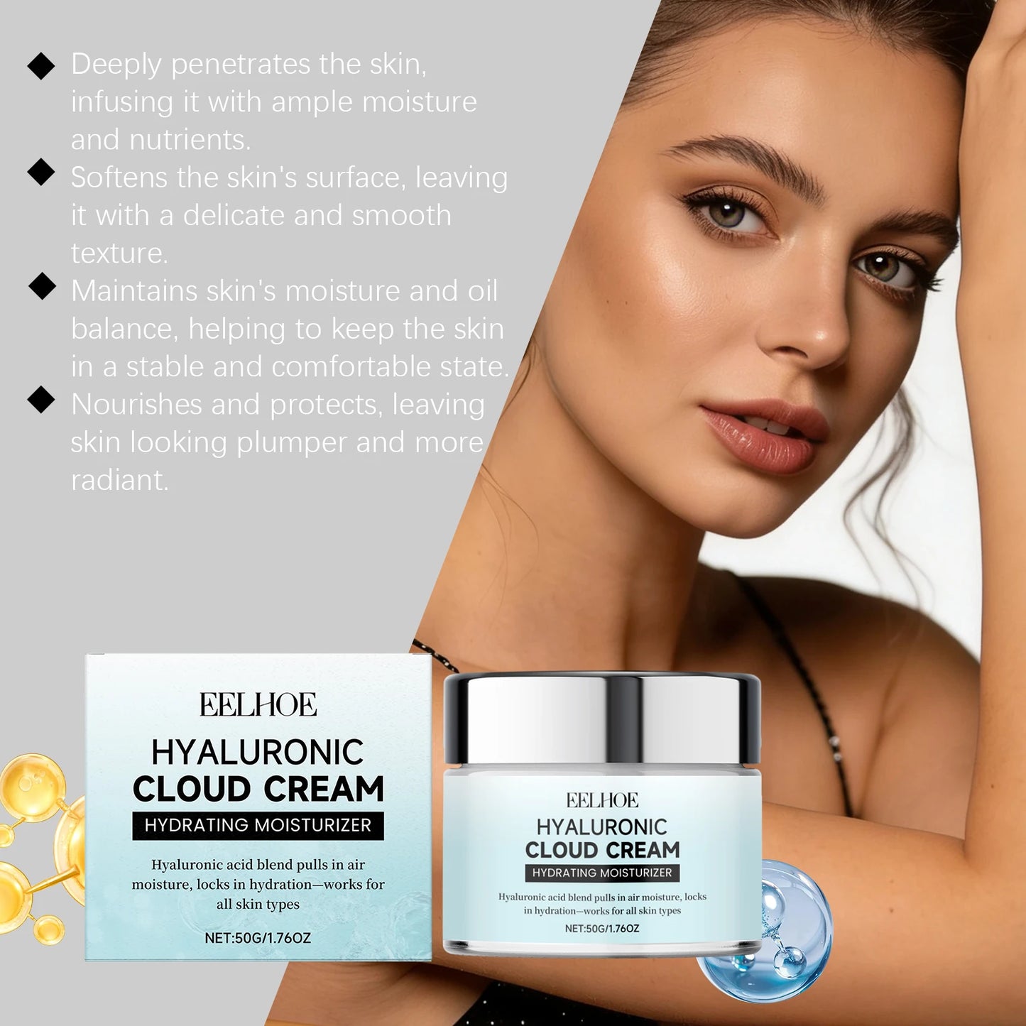 Hyaluronic Acid Facial Moisturizing Cream – Hydrate & Nourish