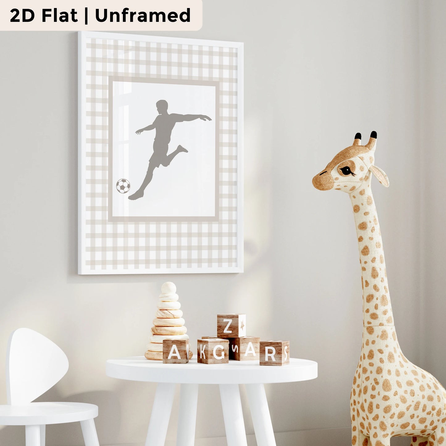 3pcs Modern,Cartoon Football Player Wall Art Print Canvas Painting Poster Picture For Living Room,Bedroom Home Decor Peaceful Pleasures Health and Wellness GP144-2 21x30cm Unframed