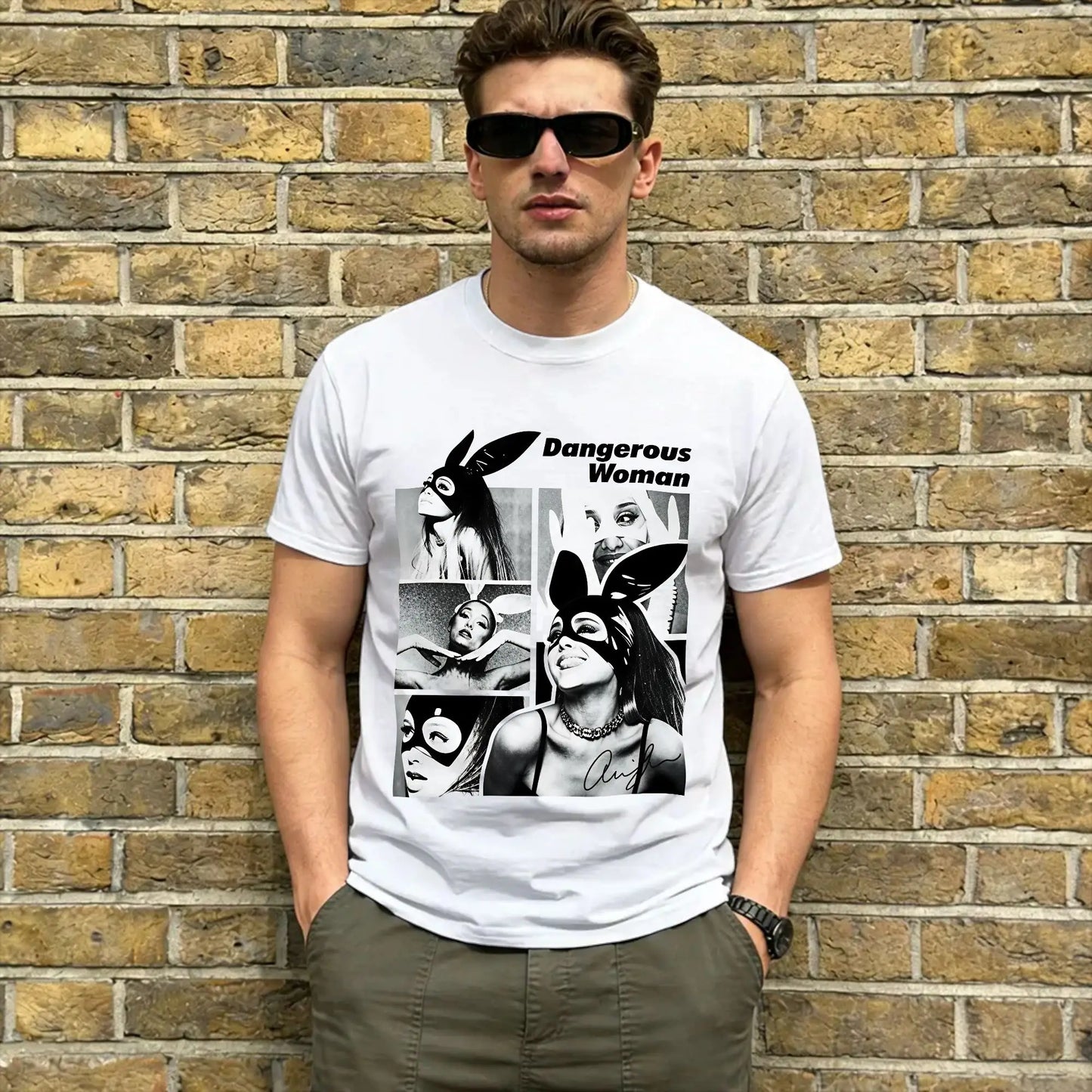 Ariana Grande Dangerous Woman Vintage Men's Graphic T-Shirt