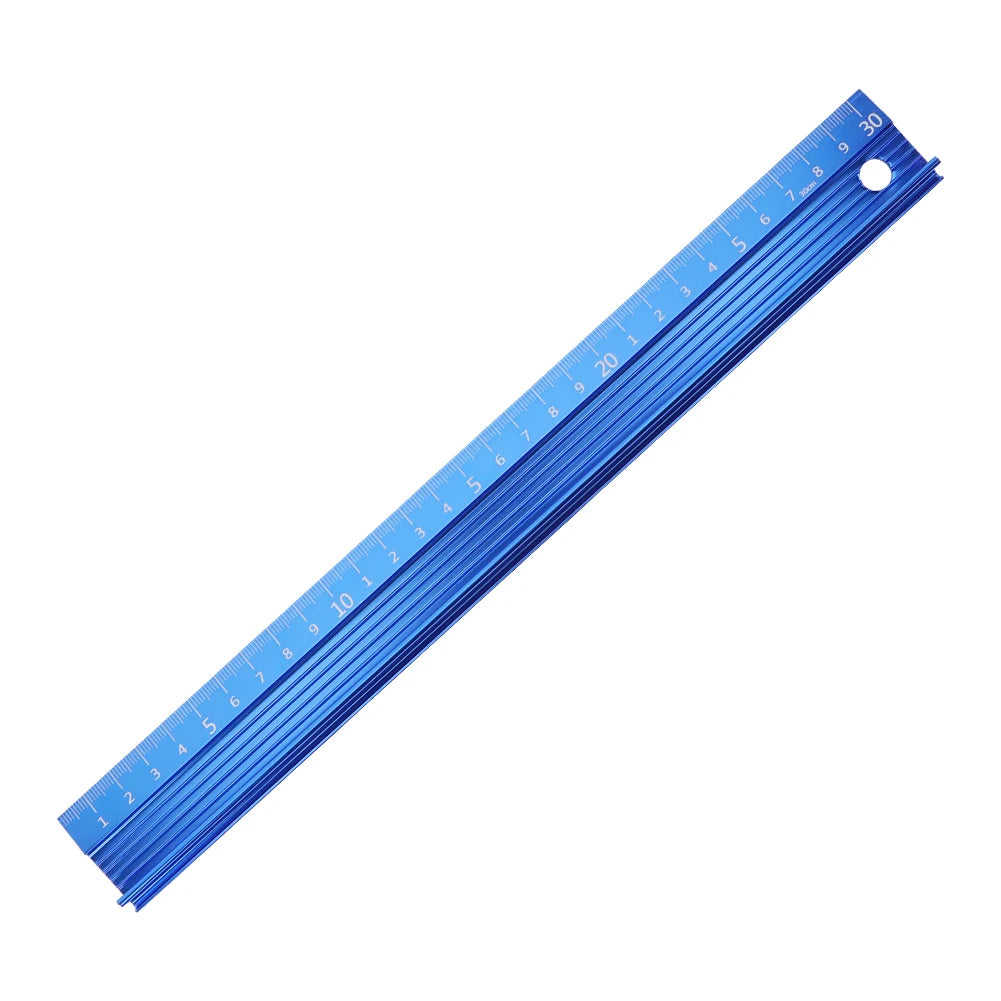 20CM 30CM 45CM 60CM Cutting Ruler Metal Craft Safety Ruler Non Slip Aluminum Alloy Multifunctional Protective Ruler Leather Tool Peaceful Pleasures Health and Wellness 300mm