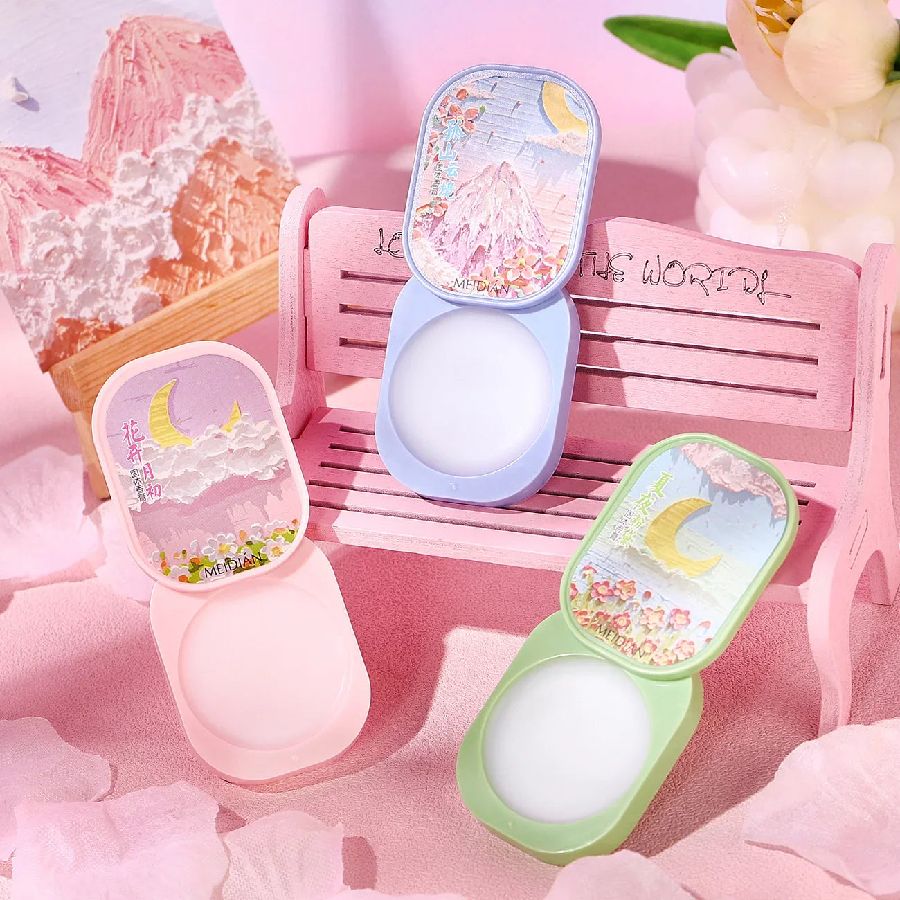 YOUNGCOME 3-Piece Solid Perfume Set – Jasmine & Tea Balm