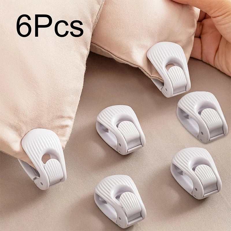 6-Pack Duvet Cover Clips – Anti-Slip Quilt Fastener Grippers Bedding Fastener Clips Peaceful Pleasures Health and Wellness Grey-6pcs
