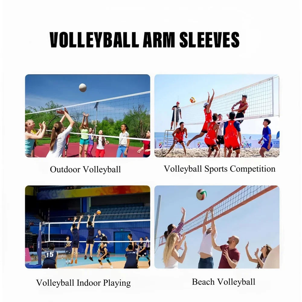 Volleyball Arm Sleeves with Foam Pads & Thumb Hole – 1 Pair Volleyball Arm Sleeves Peaceful Pleasures Health and Wellness