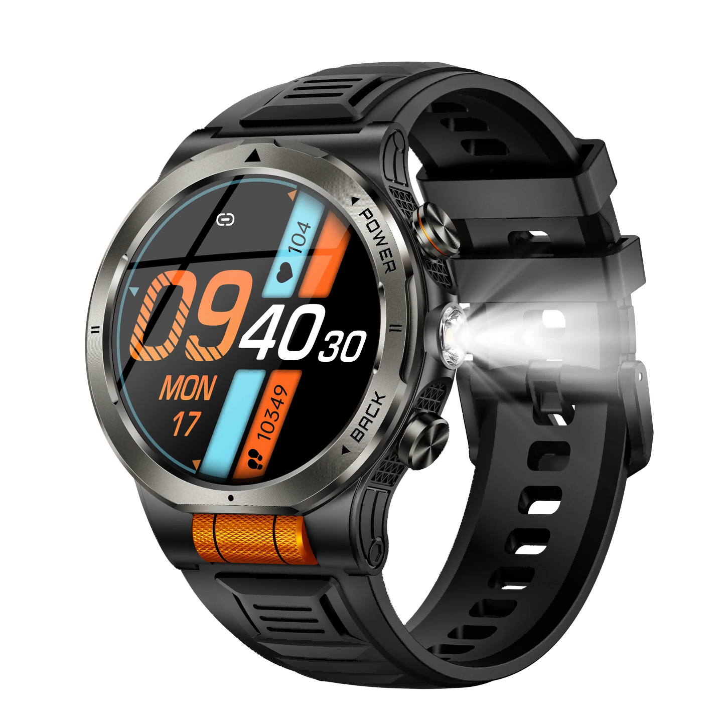 MINGCC 1.43" AMOLED Smart Watch 1100mAh Flashlight Compass