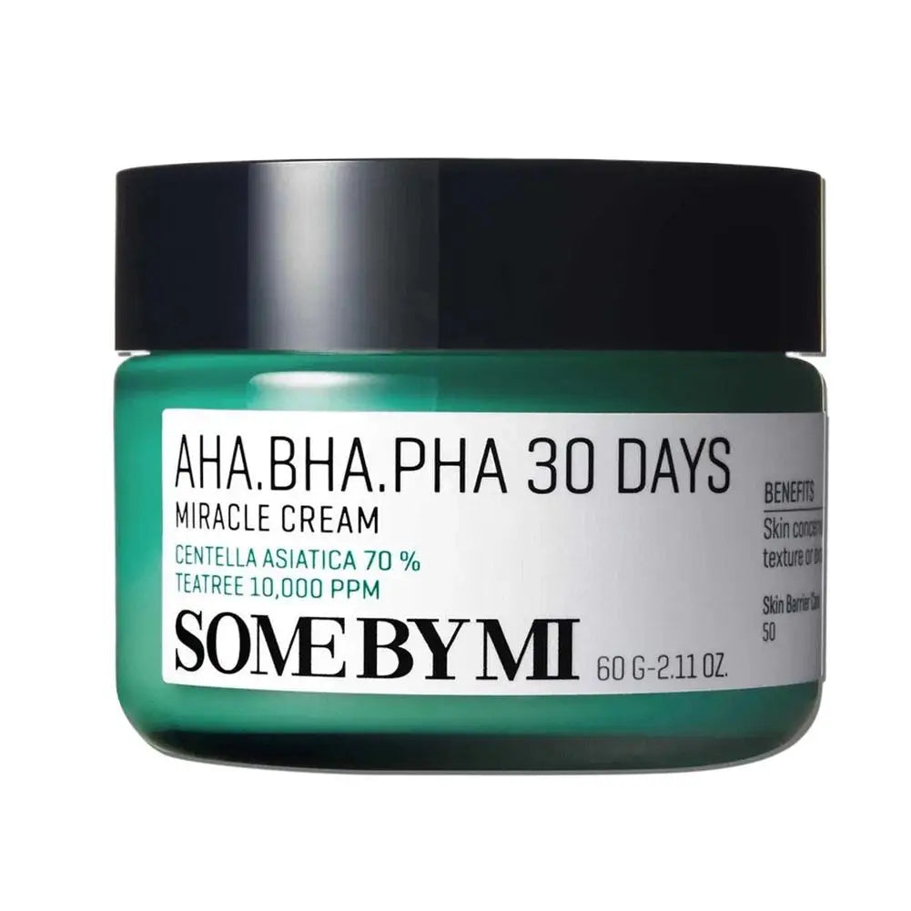 SOME BY MI AHA BHA PHA 30 Days Miracle Skin Care Lotion Face Cream and Cleanser Made from Tea Tree Leaf Water for Sensitive Skin Peaceful Pleasures Health and Wellness Tea Tree FaceCream