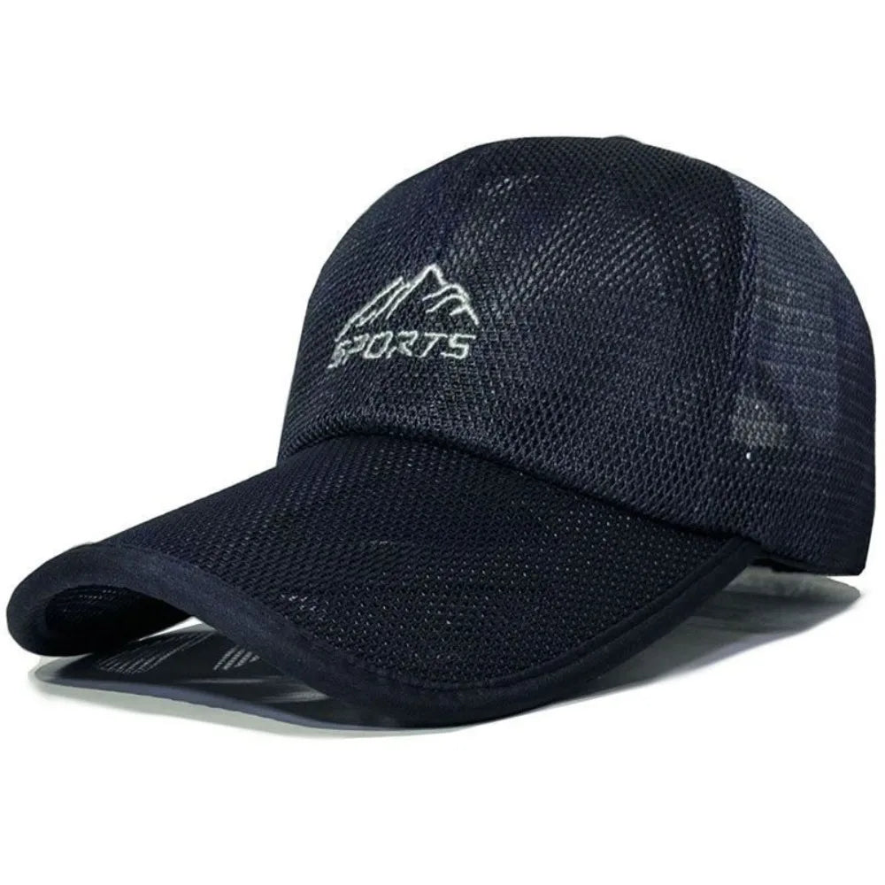 Adjustable Mesh Baseball Cap – Breathable Wide Brim Sun Hat