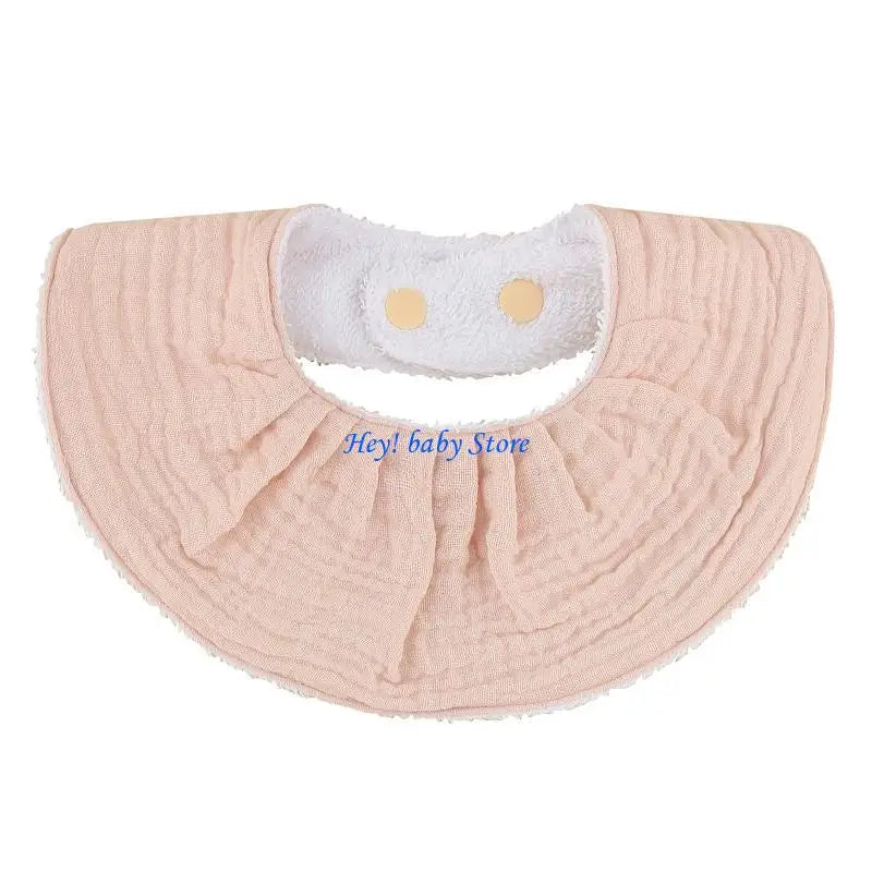 Adjustable Button Baby Bib & Burp Cloth | Soft Cotton 0–12M