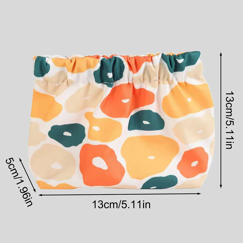 Fruit Print Mini Makeup Bag – Waterproof Portable Cosmetic Pouch