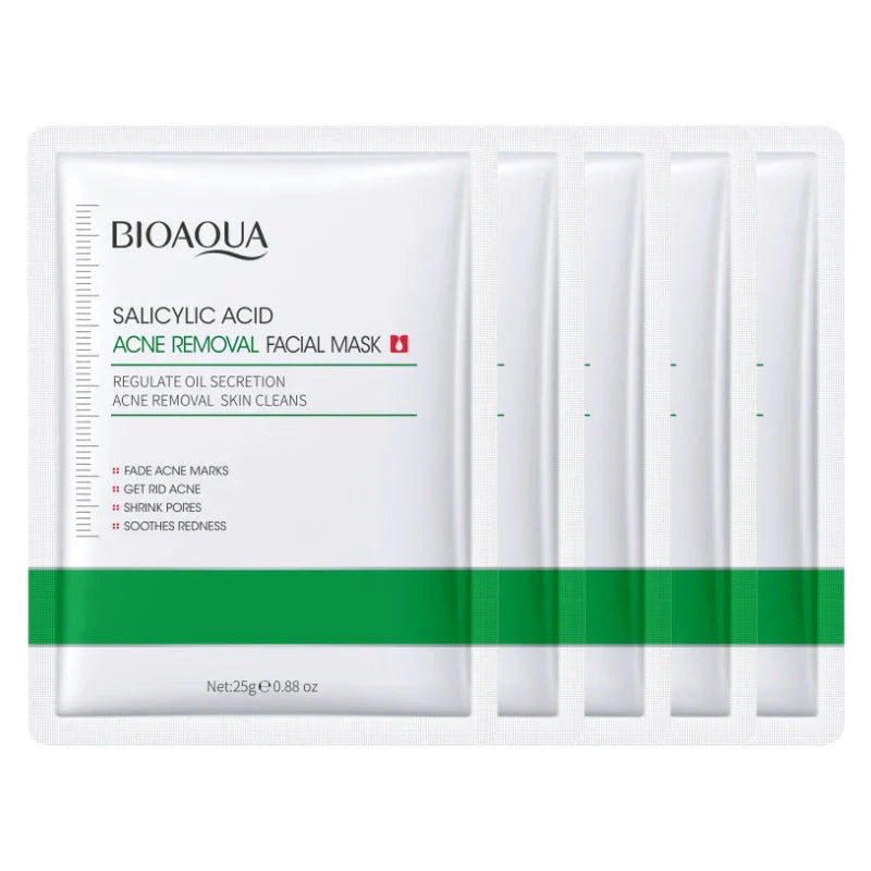 BIOAQUA Salicylic Acid Face Mask – Acne & Anti-Aging, 10-Pack