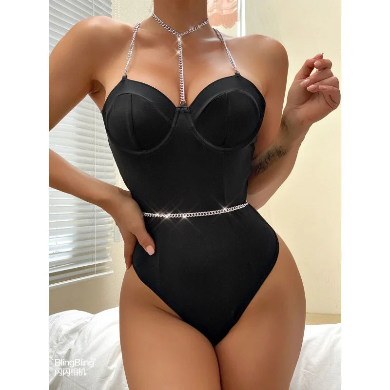 European & American Baby Doll Lingerie Set | Voile Knit