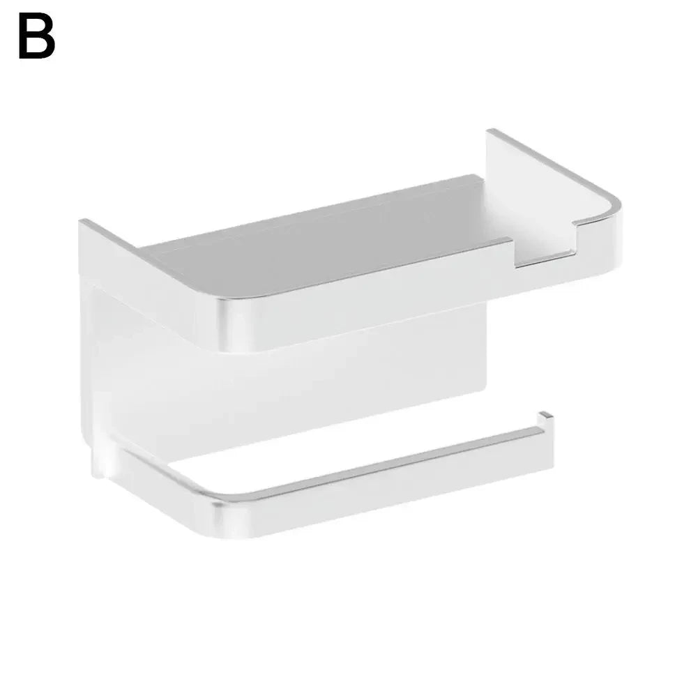 Wall Mounted Toilet Paper Holder with Storage Rack – Rustproof