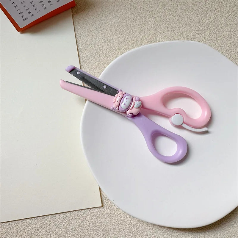 Cartoon Mini Safety Scissors for Kids, Students & DIY Crafts Mini Craft Scissors Peaceful Pleasures Health and Wellness PURPLE