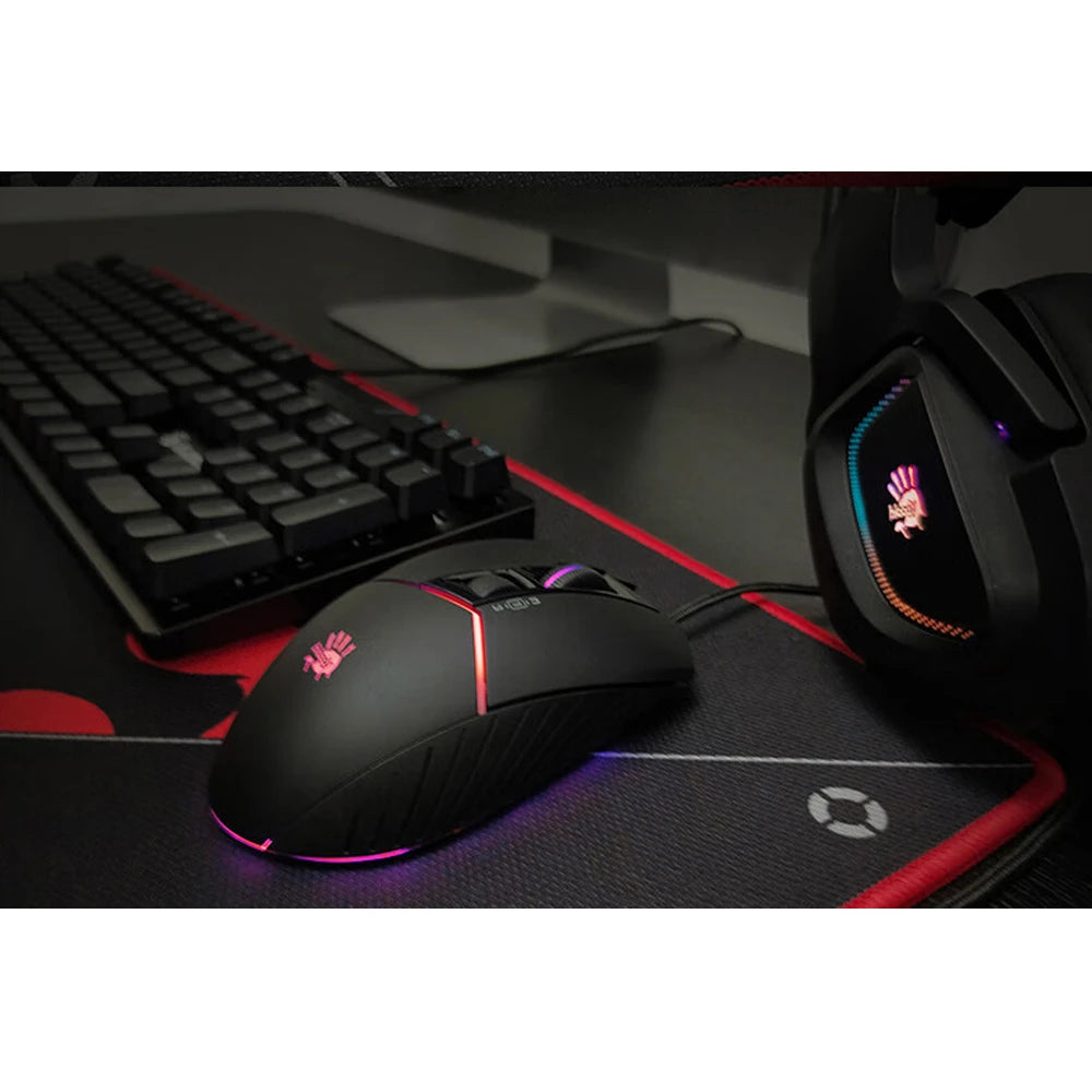 W95 Max Gaming Mouse for Bloody Wired Macro Programming Laptop Desktop Computer with RGB Backlight Mice Peaceful Pleasures Health and Wellness