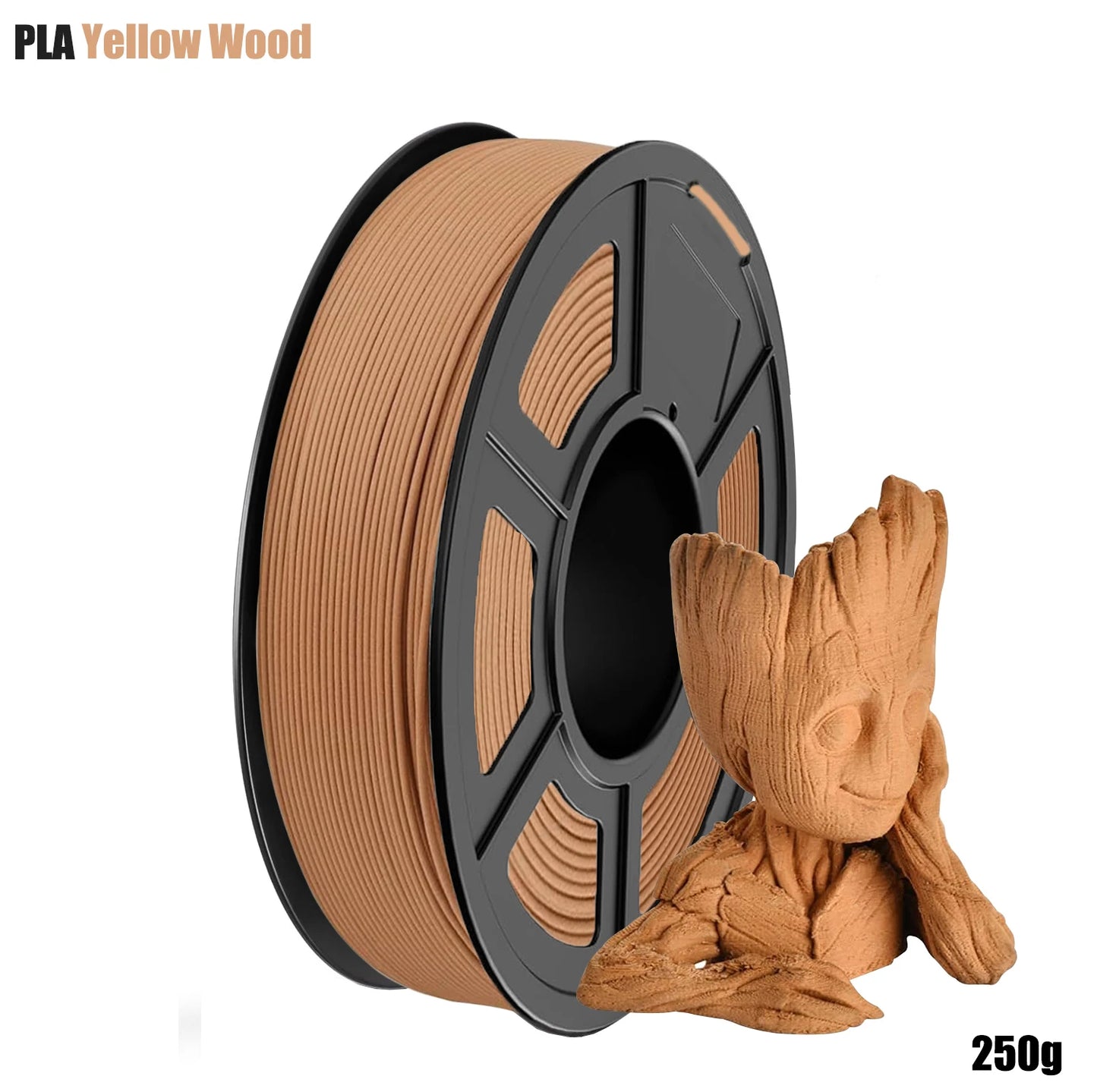PLA+ Wood Filament 1.75mm ±0.02mm | 250g–1000g Spool