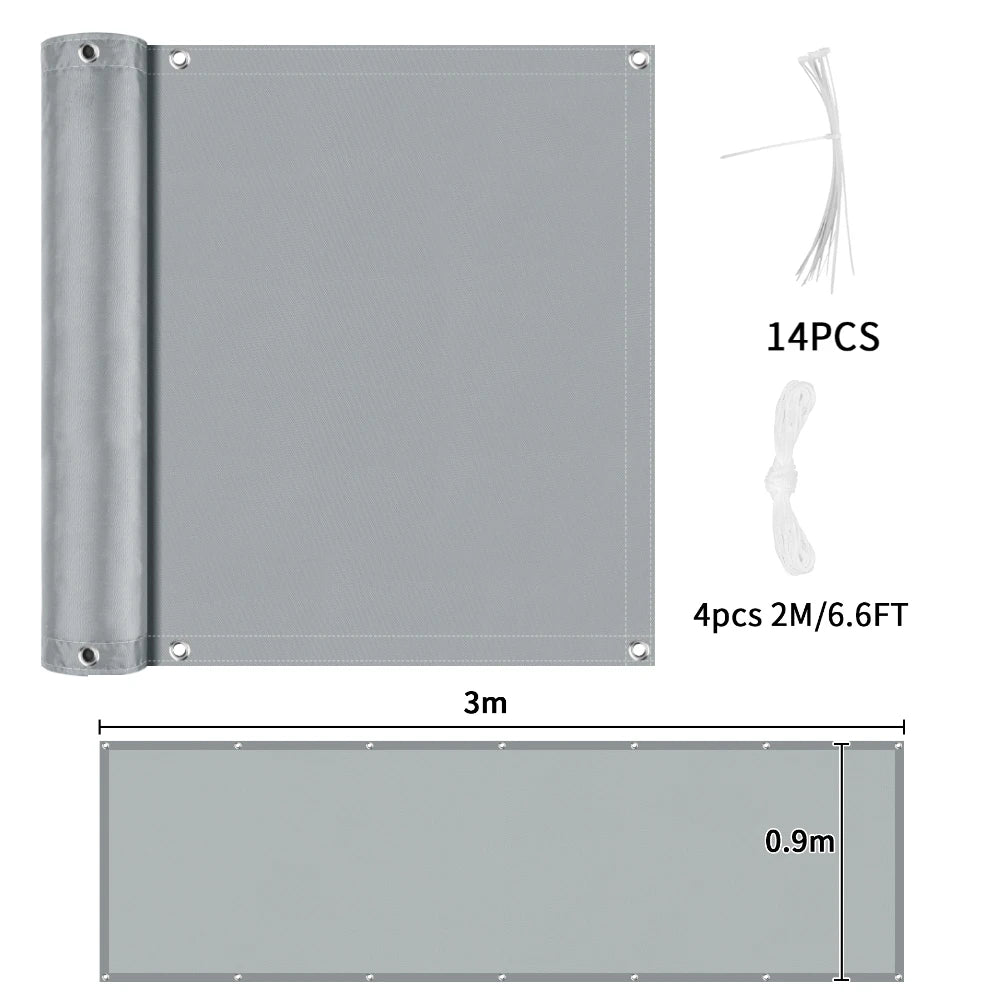 Outdoor Privacy Screen Fence Sunshade Net | Balcony Garden