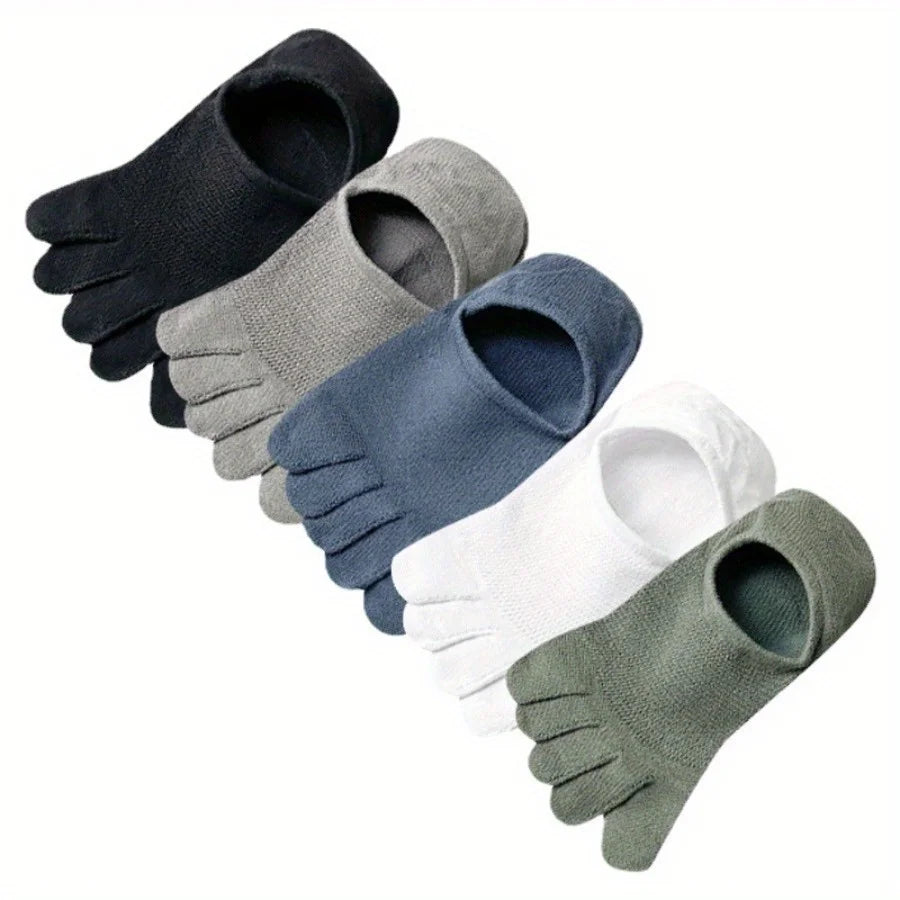 7 Pairs of Five Finger Socks for Men and Women, Summer and Autumn Mesh, Breathable,sweat Absorbing,shallow Mouth Invisible Socks Peaceful Pleasures Health and Wellness