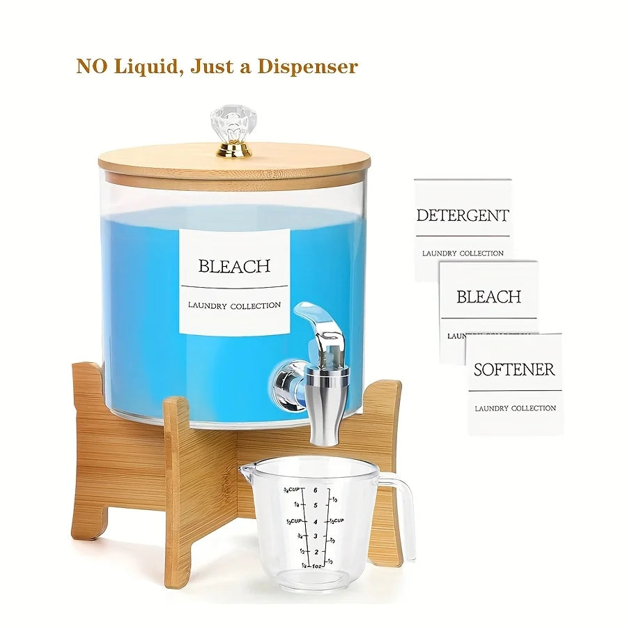 Laundry Detergent Dispenser with Stand – 1 or 2 Pack Faucet-Style Soap Container Organizer