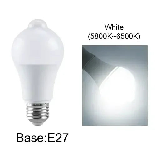 PIR Motion Sensor LED Bulb E27 B22 12W–20W Auto On/Off