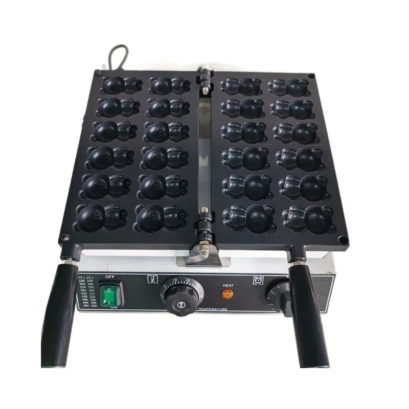 12-Slot Panda Waffle Maker 1500W – Dual-Sided, 110V/220V