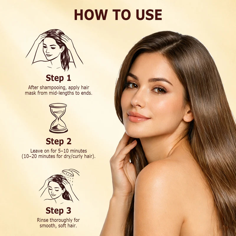 Collagen Keratin Hair Mask Soft Smooth Frizz Damaged Repair Revitalize Hair Care Dual Oil Control Moisturizer Conditioner Peaceful Pleasures Health and Wellness