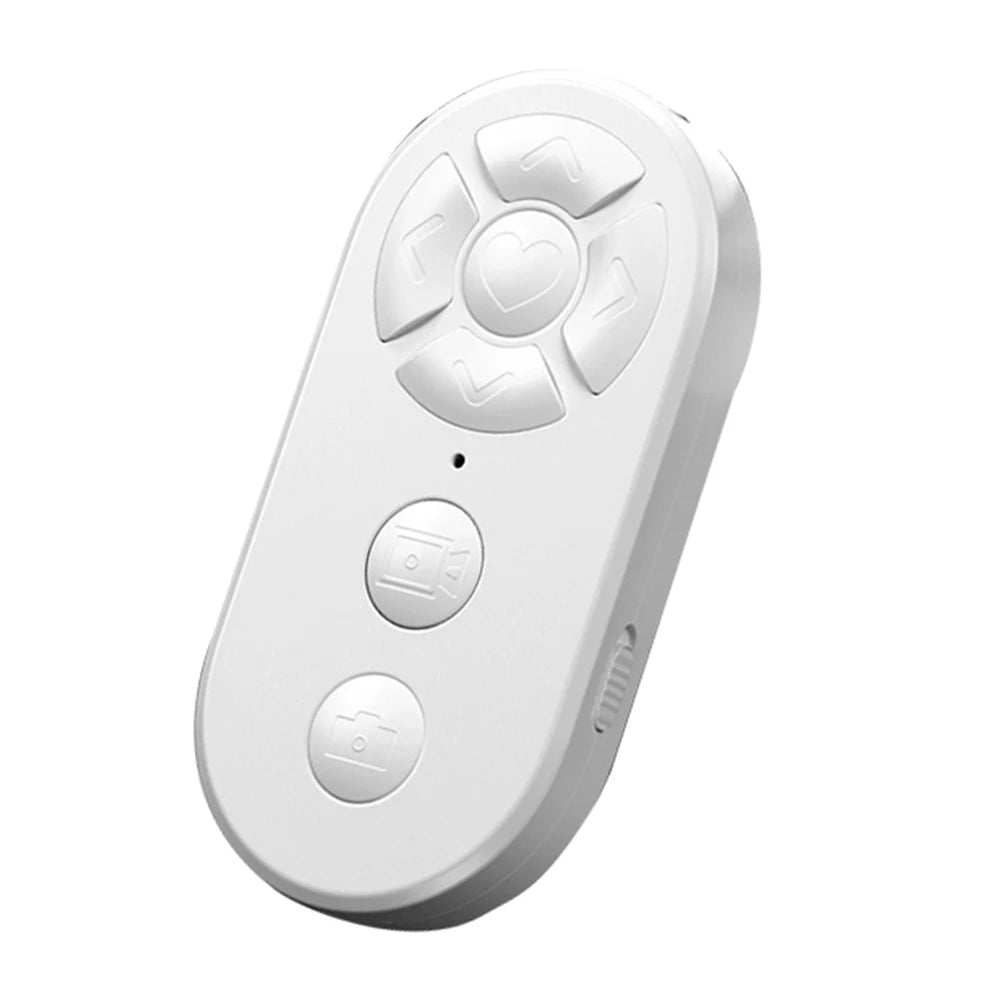 7 Buttons Remote Controller Rechargeable Bluetooth Smart Remote Selfie Stick Camera Controller for ios Android Photos and Videos Peaceful Pleasures Health and Wellness White