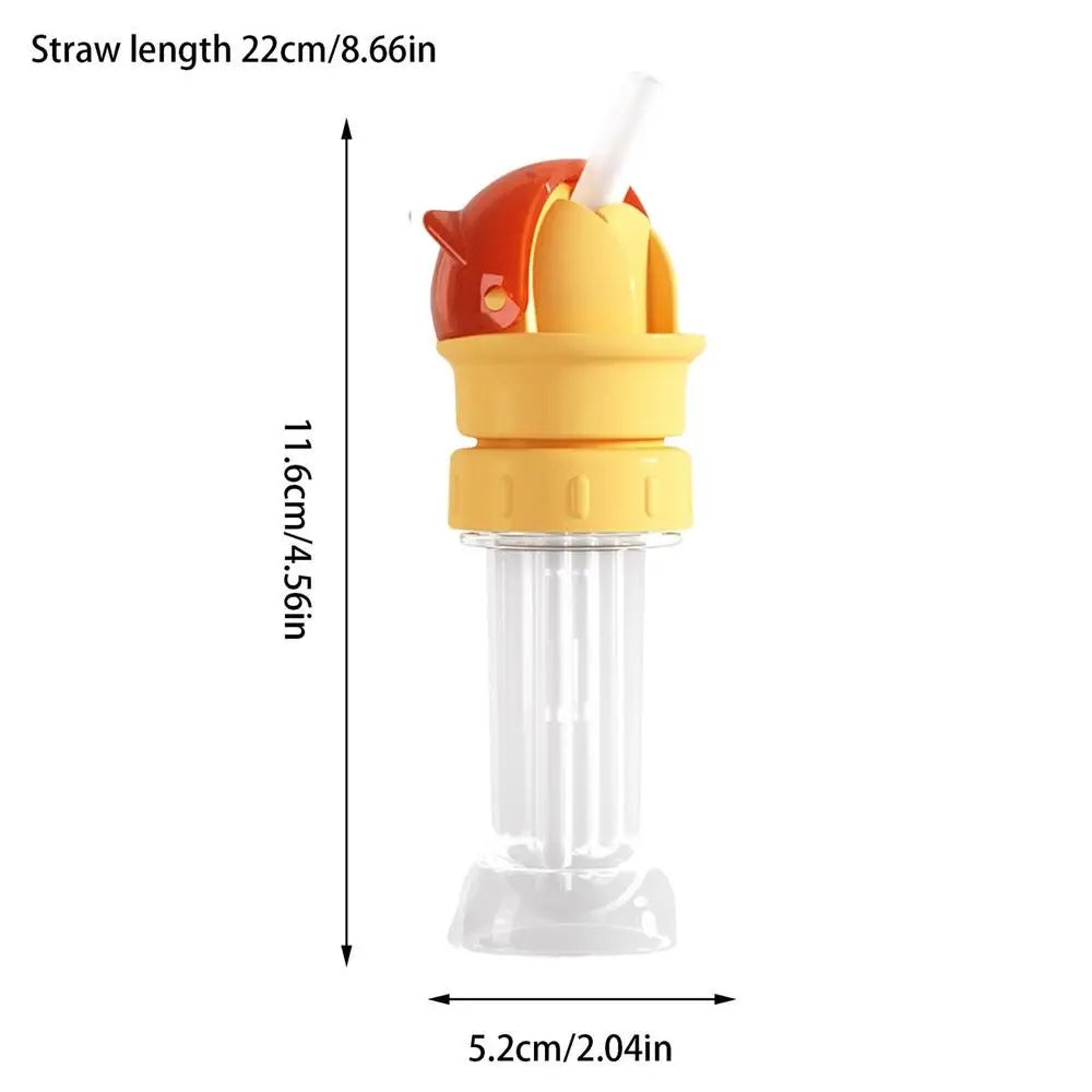 Kids Water Bottle Straw Topper Universal Leakproof Silicone Adapter Soft Spout Protects Mouth For Home Travel, Juice Soda Peaceful Pleasures Health and Wellness Orange