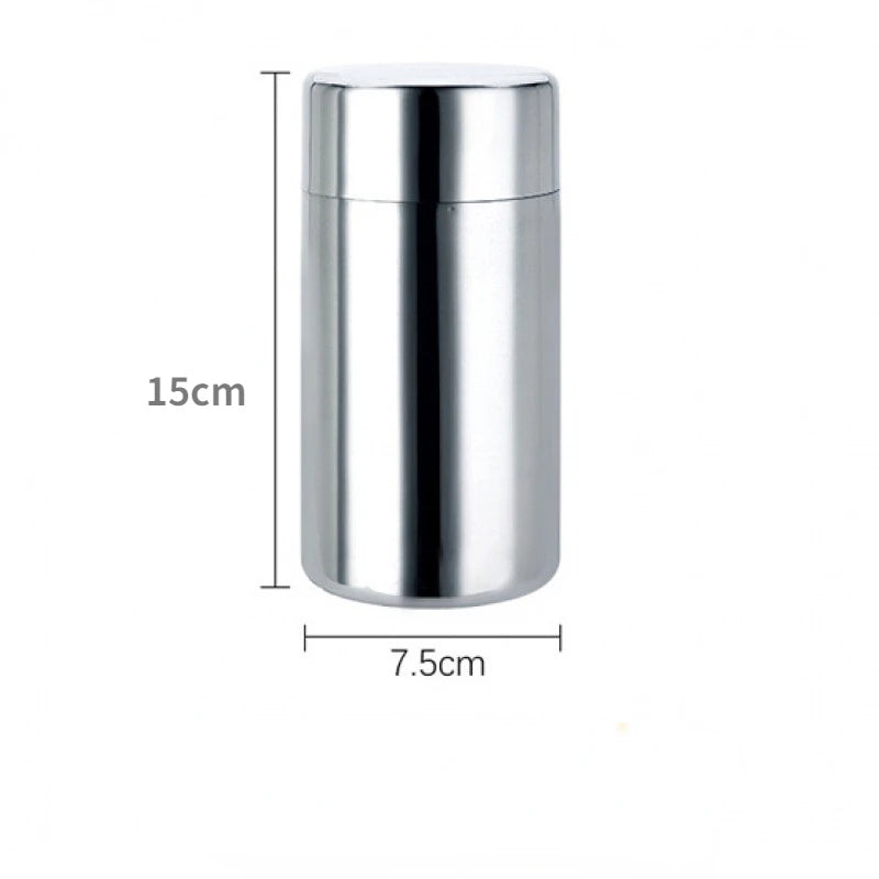 Hot Sale Double Lid Tea Tin 400ml/550ml Stainless Steel Canister Moisture-proof Airtight Tea Can with Inner Lid Tea Caddy Tin Peaceful Pleasures Health and Wellness 550ml