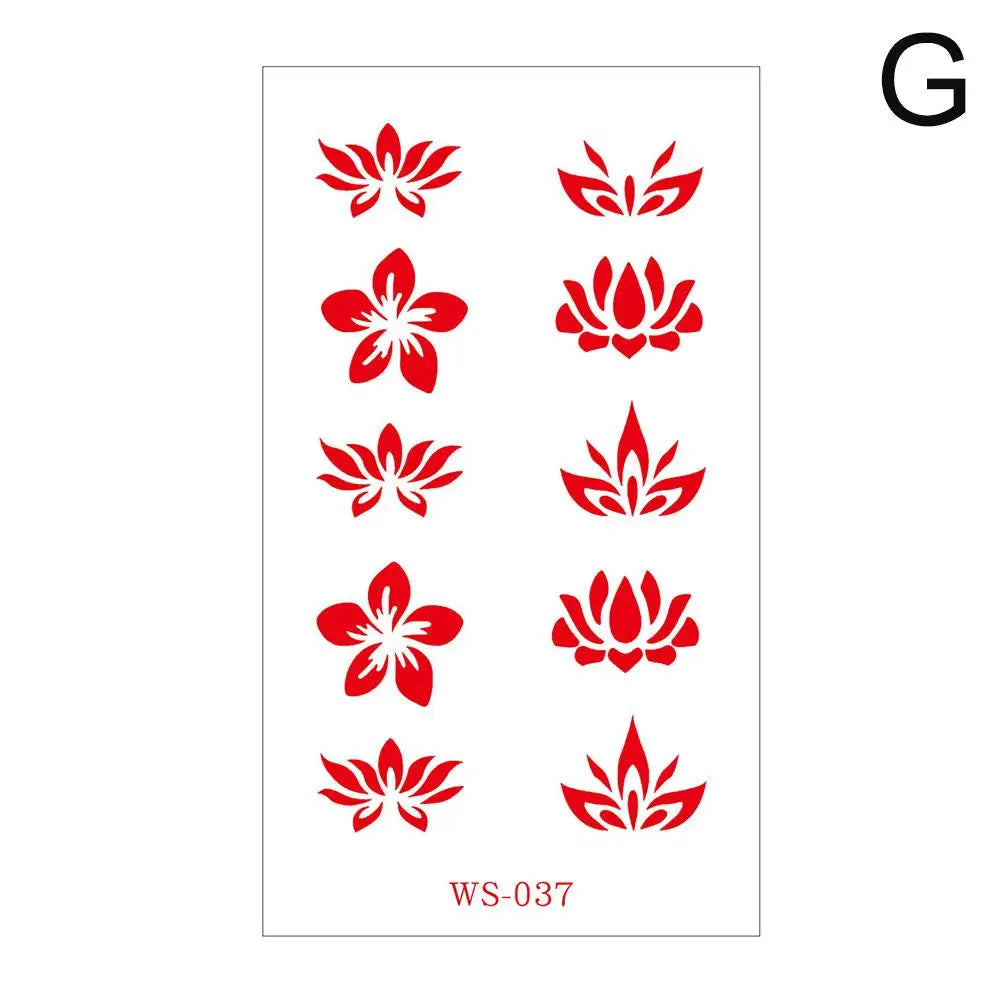 Chinese Ancient Style Forehead Temporary Tattoo Stickers | 15 Designs