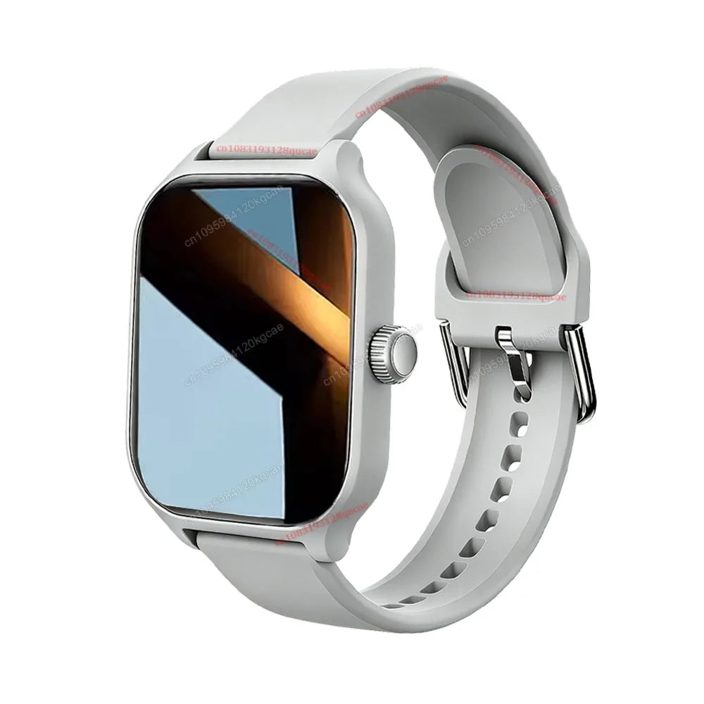New Men's Smart Watch Women's Gift 2.01inch HD Full Touch Screen Sports Fitness Watch Electronics Bluetooth Talk Smartwatch Hw12 Peaceful Pleasures Health and Wellness Silver