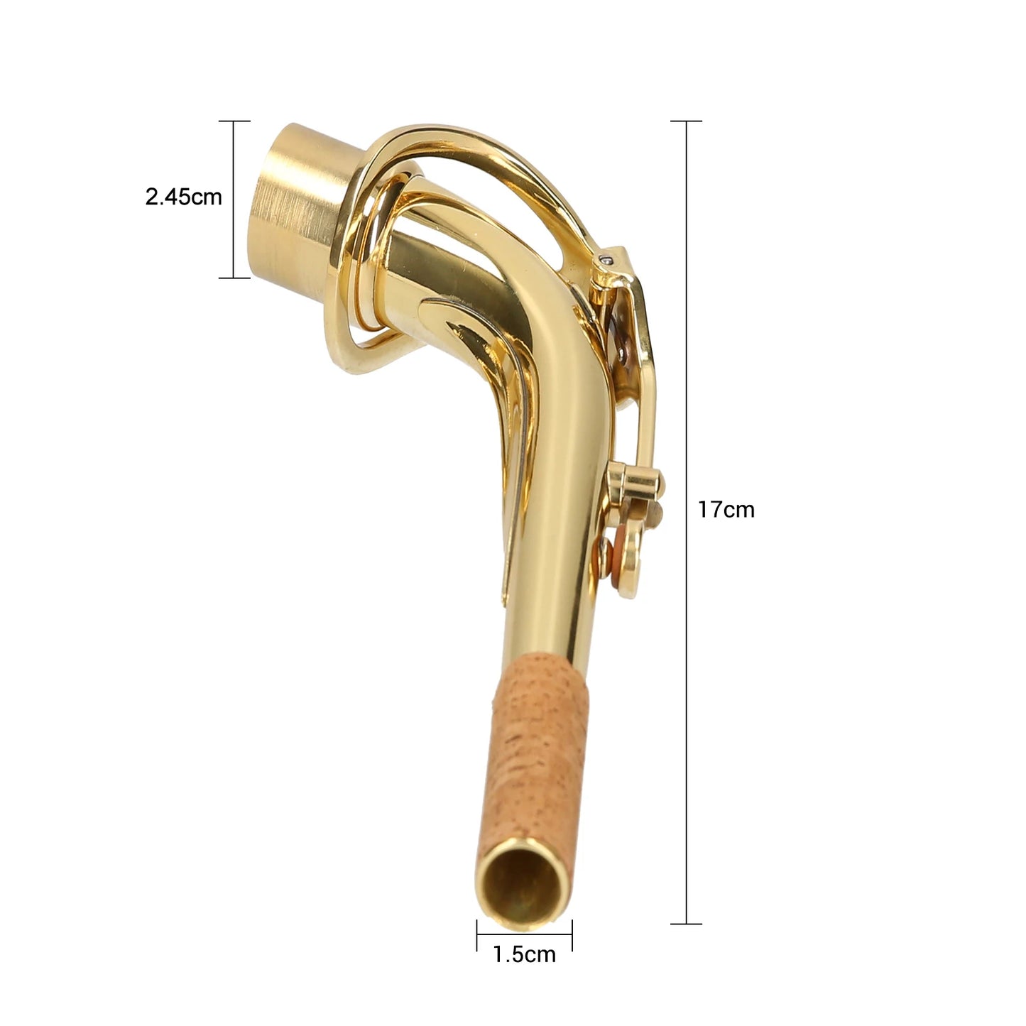 Alto Saxophone Neck | Brass Gold-Plated Replacement by ammoon