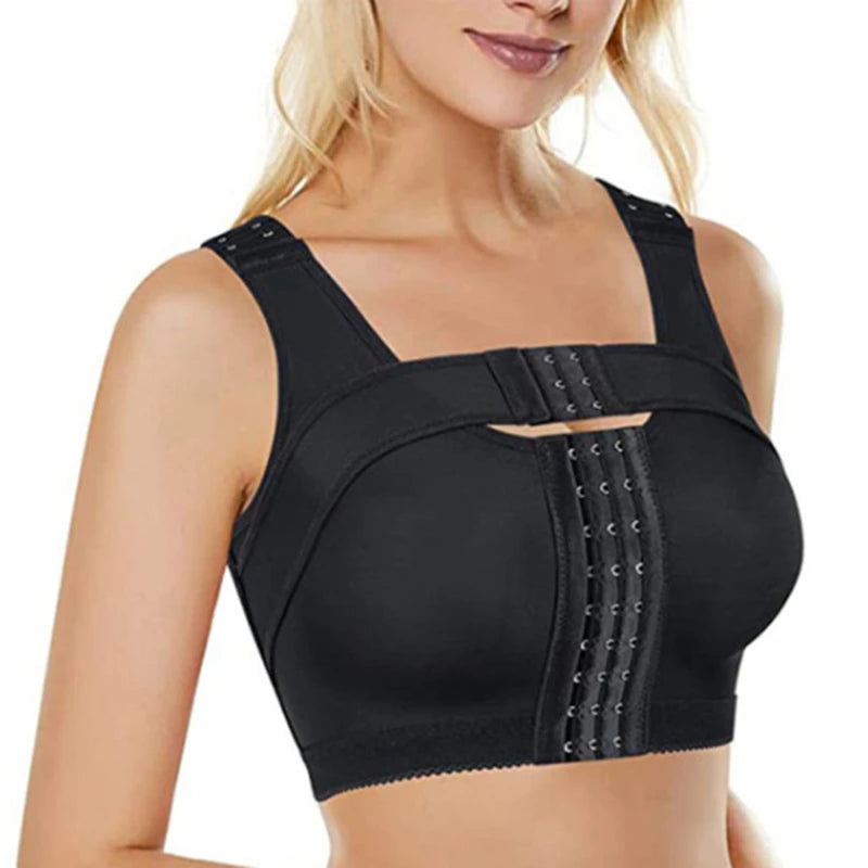 Women Front Button Bra Thin Bralette Lingerie Female Bra Comfortble Pressurized Breast Collection Underwear Shaping Underwear Peaceful Pleasures Health and Wellness black One Size M