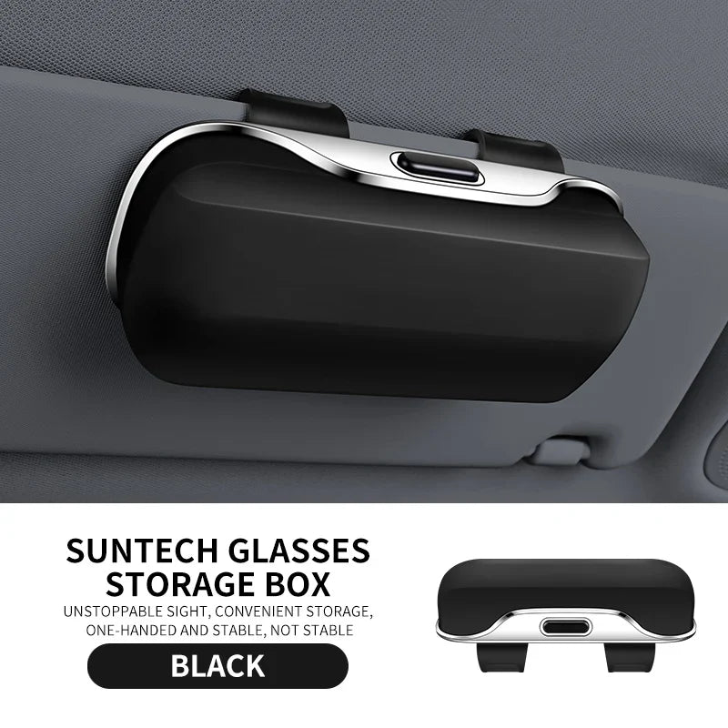 Car Sun Visor Sunglasses Holder & Eyeglass Case | Press Button