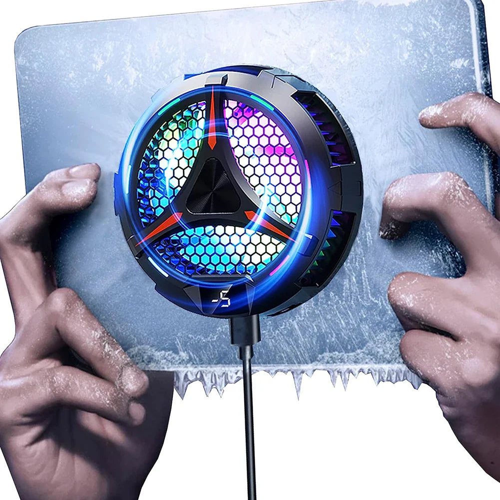 VODOOL Magnetic Tablet Cooler Fan – RGB & Temp Display