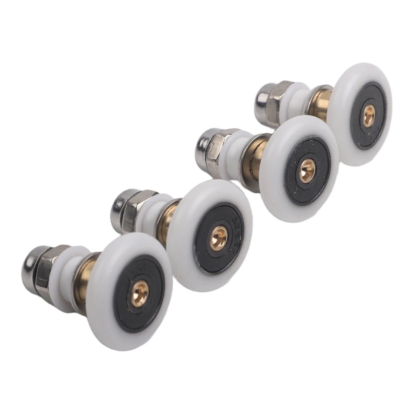 Sliding Shower Door Rollers Brass Center Replacement – Set of 4