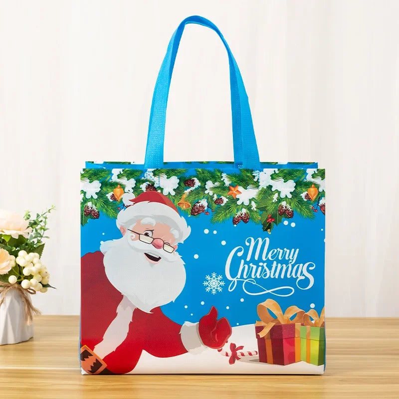 Reusable Christmas Gift Bags – Santa Reindeer Snowman Designs