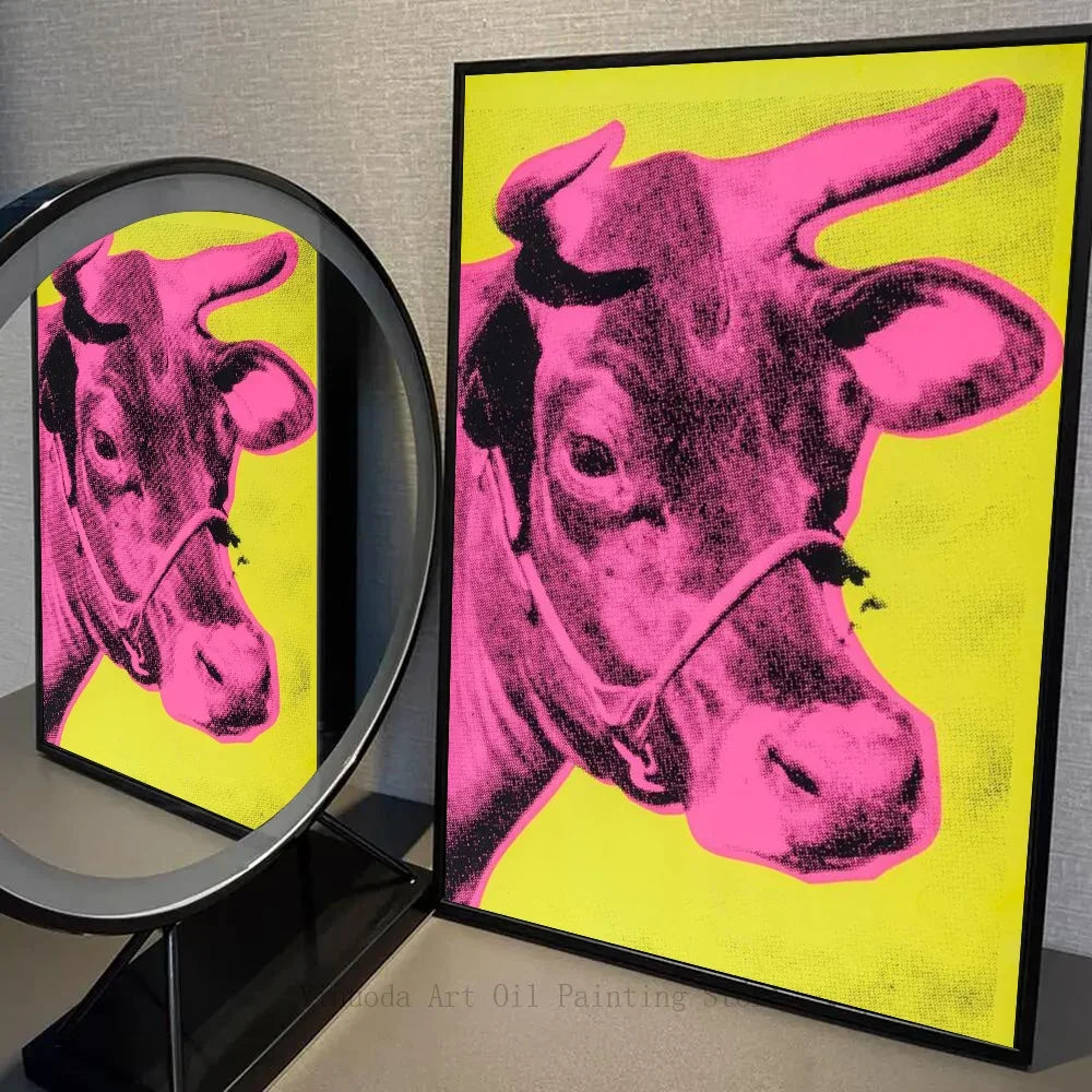 Andy Warhol HD Canvas Print Poster | Abstract Pop Art Wall Decor Canvas Print Poster Peaceful Pleasures Health and Wellness z2 40x60cm No Frame