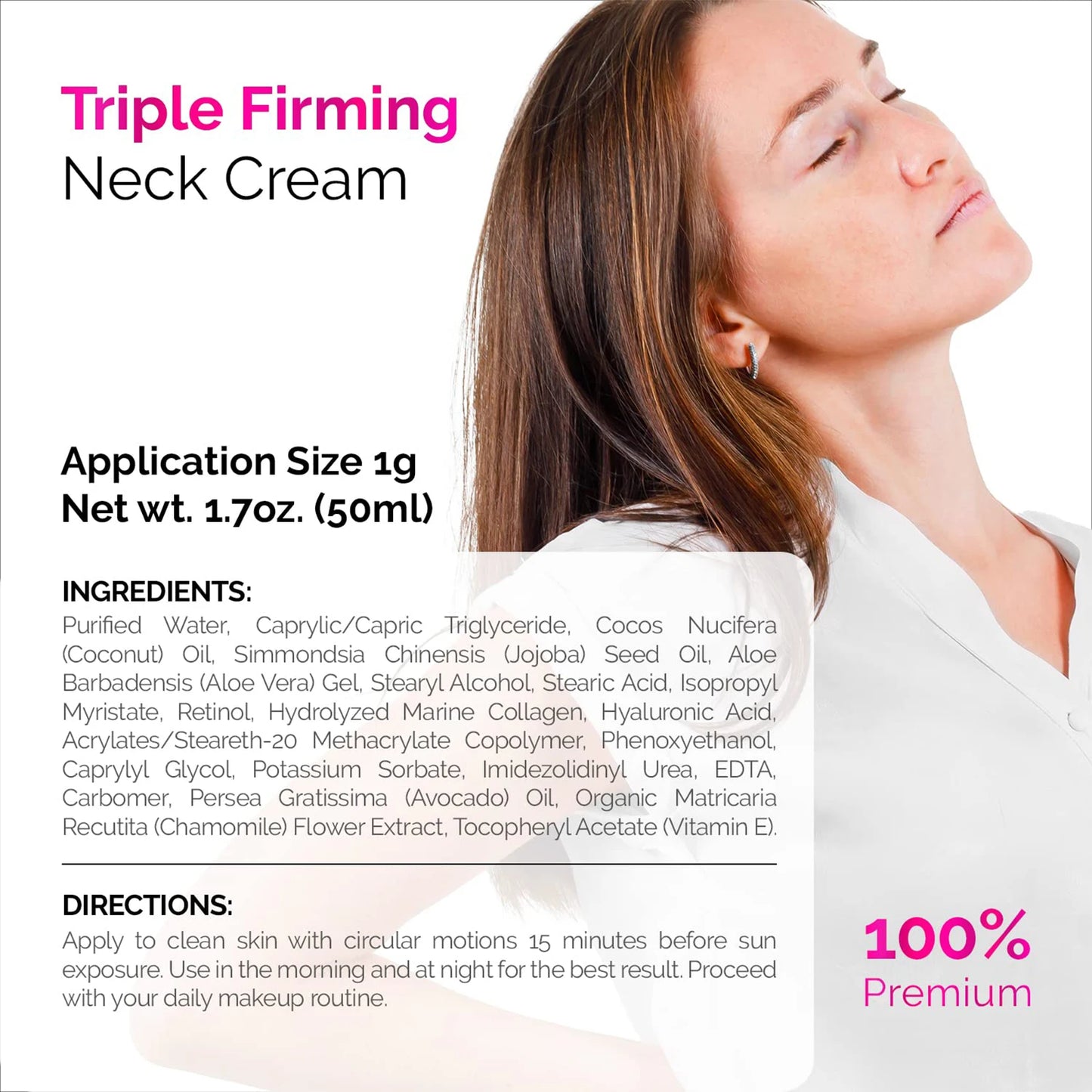 ACTIVSCIENCE Neck Firming Cream - Natural Anti-Aging Facial Moisturizer with Retinol Collagen & Hyaluronic Acid - Day & Night An Peaceful Pleasures Health and Wellness