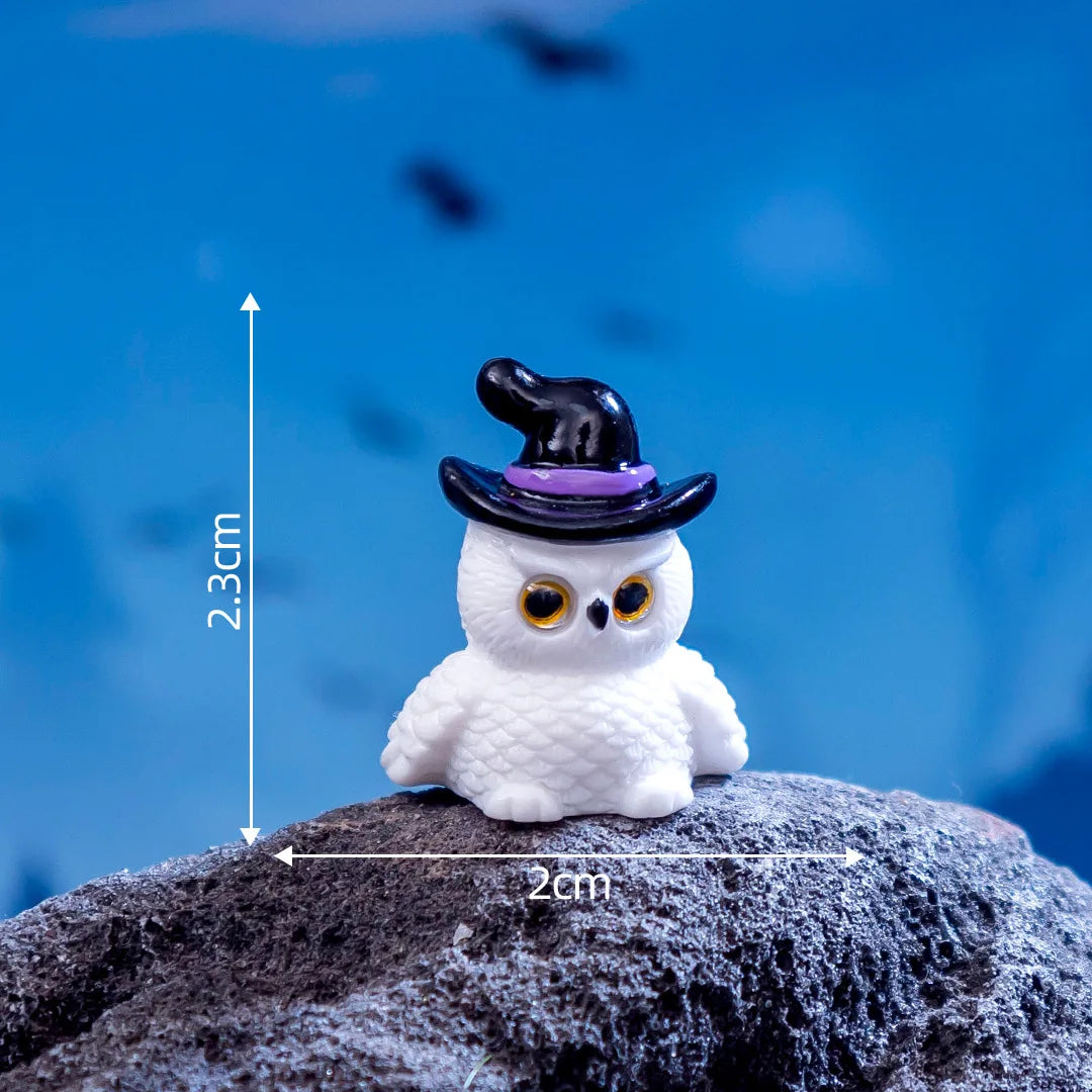 1pcs Halloween Witch Owl Bat Ghost Skeleton Candle Figurine Home Decor Miniature Fairy Garden Decoration Accessories Home Decor Peaceful Pleasures Health and Wellness 10