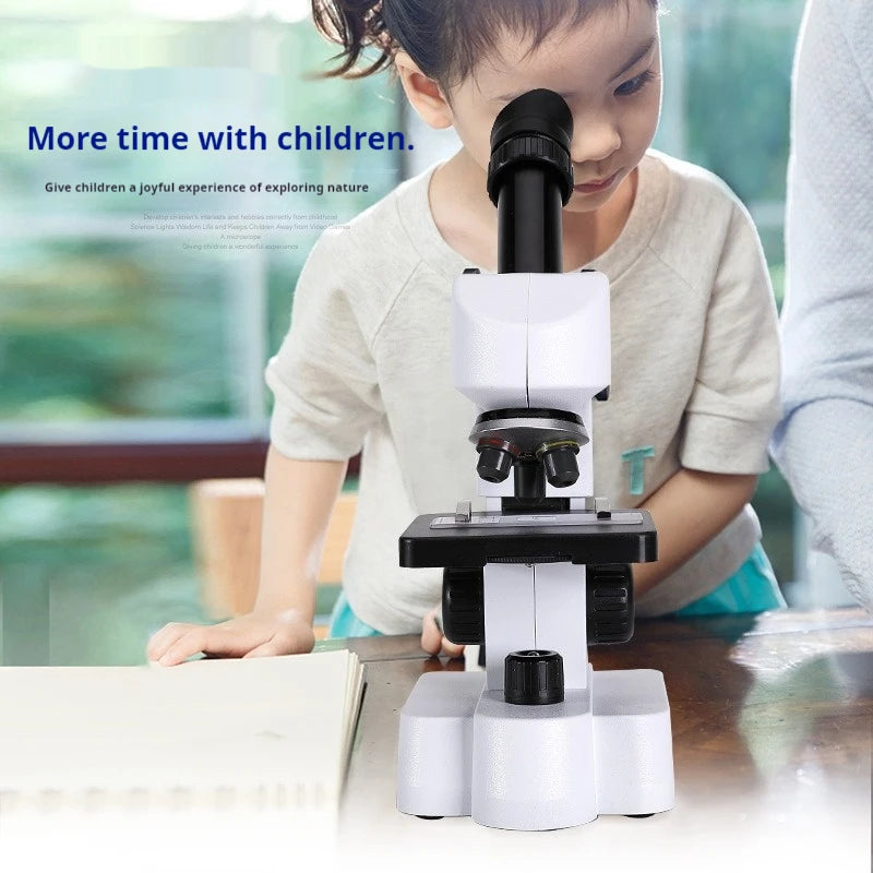 Microscope 800X Children's Optical Microscope Scientific Experiment Teaching Animal and Plant Observation Hd Peaceful Pleasures Health and Wellness