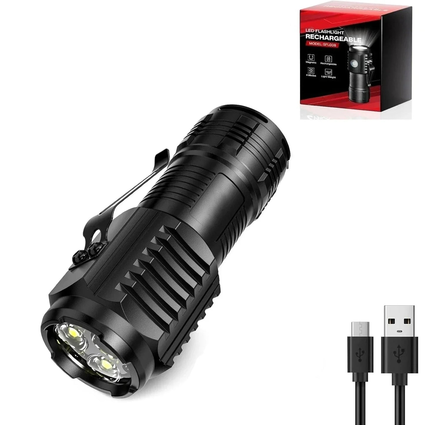 ZHIYU Mini LED Flashlight – Waterproof Pocket Torch & Pen Clip