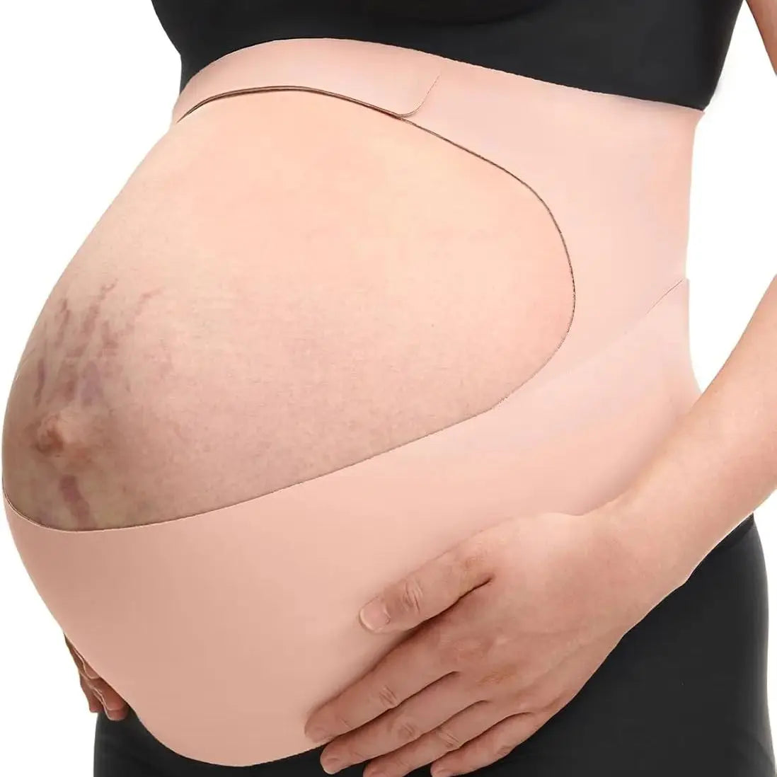 Pregnancy Belly Band, CozySupport Ergonest Maternity Belly Band, Invisible Pregnancy Belt Peaceful Pleasures Health and Wellness beige XL