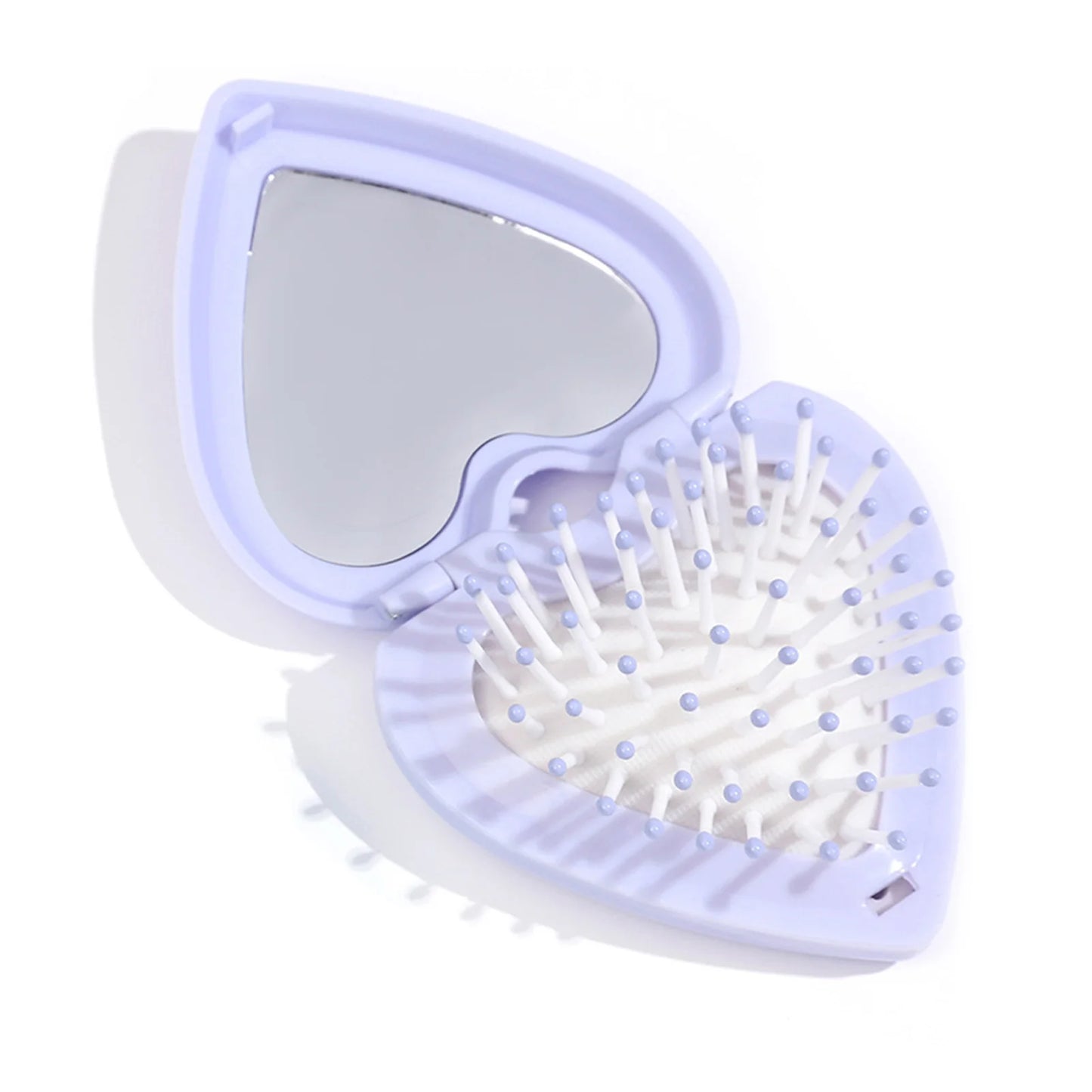 Small Size Hair Comb With Folding Mirror Traveling Portable Massage Folding Comb Women Girl Hair Brush Styling Tools Peaceful Pleasures Health and Wellness PURPLE