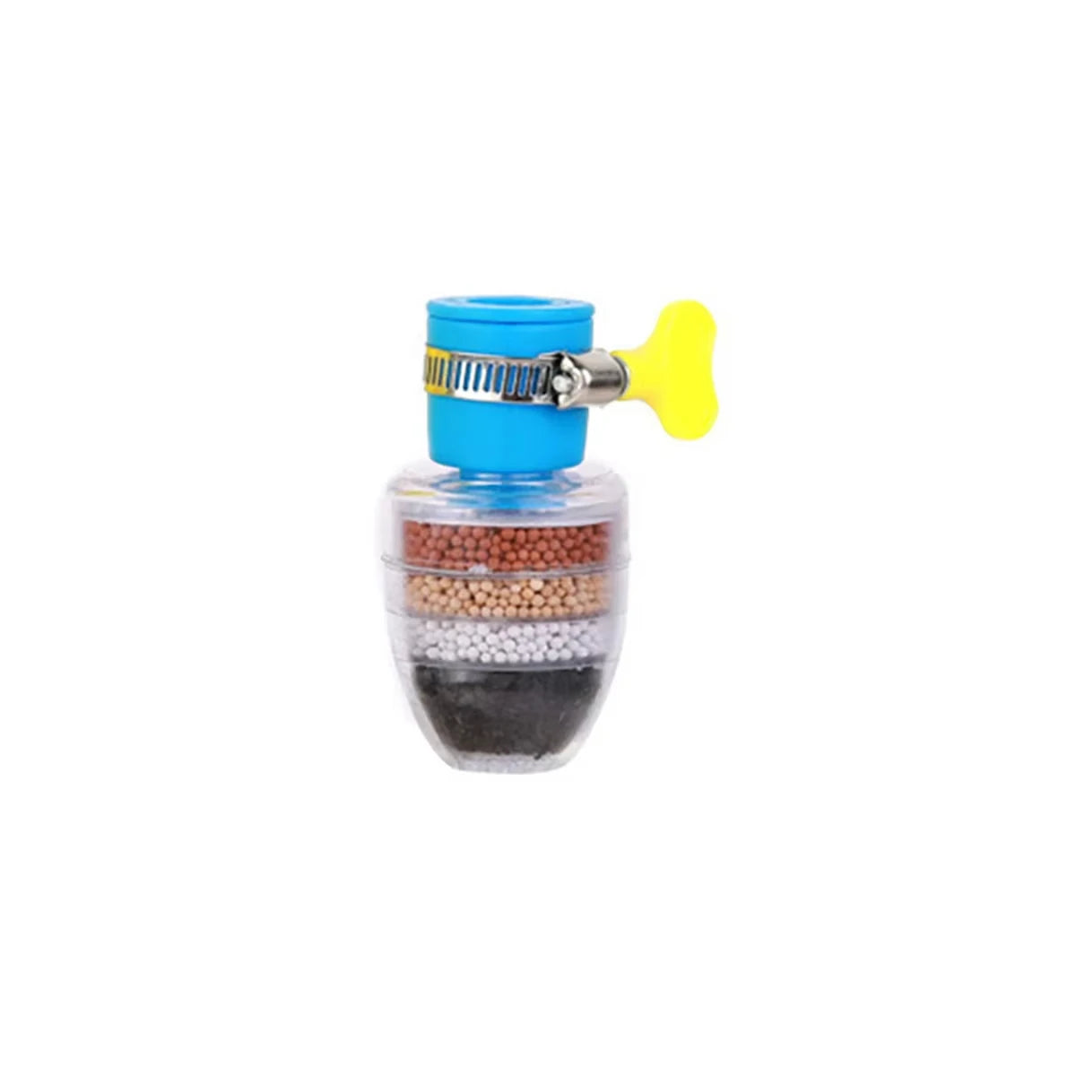 6 Layers Faucet Water Filter Tap Purifier 360° Rotatable Coconut Charcoal Nozzle for Faucet Kitchen Household Water Filter Peaceful Pleasures Health and Wellness 1pcs blue