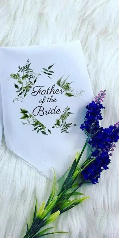 Mother & Father of the Bride Handkerchief | Wedding Gift Wedding Handkerchief Peaceful Pleasures Health and Wellness father of the bride