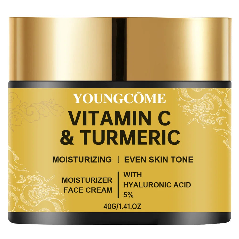 Turmeric Vitamin C Face cream Retinol Moisturizing Firming Hyaluronic Lightening Repairing Smooth Skincare Whitening Creams Peaceful Pleasures Health and Wellness 40g