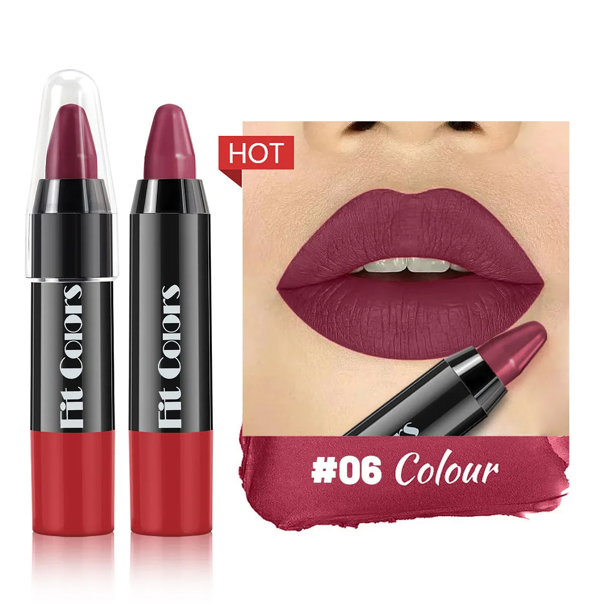 Fit Colors Matte Lip Liner Crayon – Waterproof Long-Lasting
