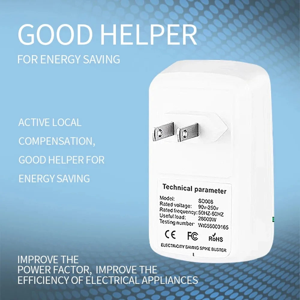 Power Saver Stable Voltage Electricity Saving Box 90V-250V EU Plug For Home Office Lower Energy Costs Peaceful Pleasures Health and Wellness