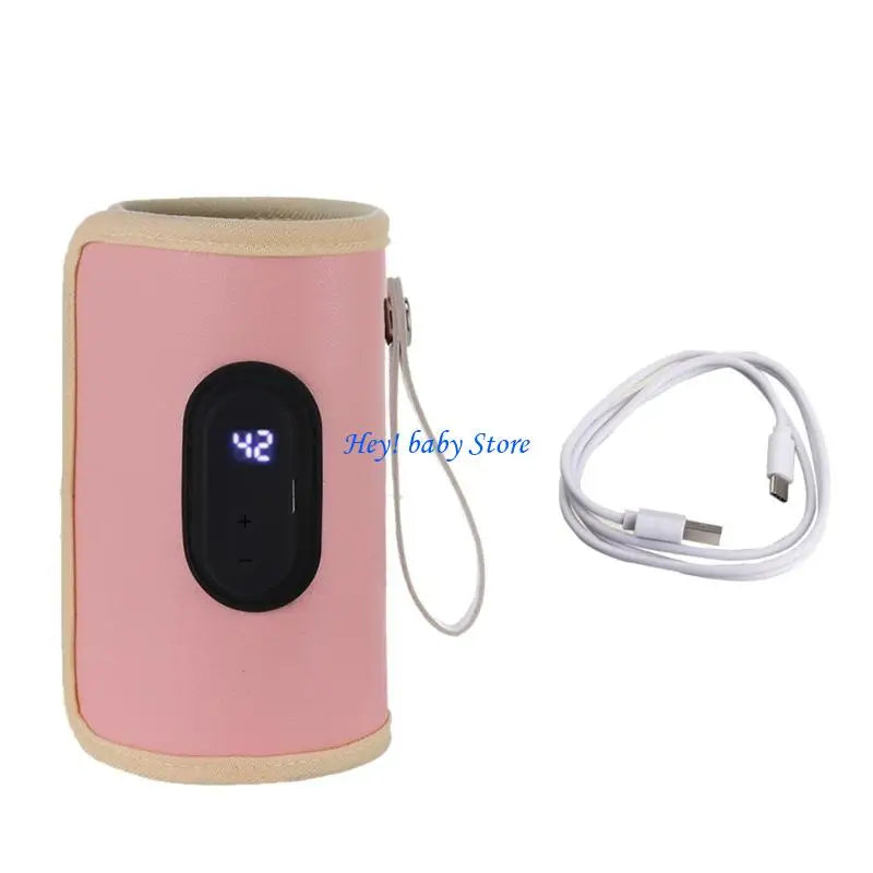 USB Portable Milk Bottle Warmer Sleeve | 20 Temp Levels, Digital