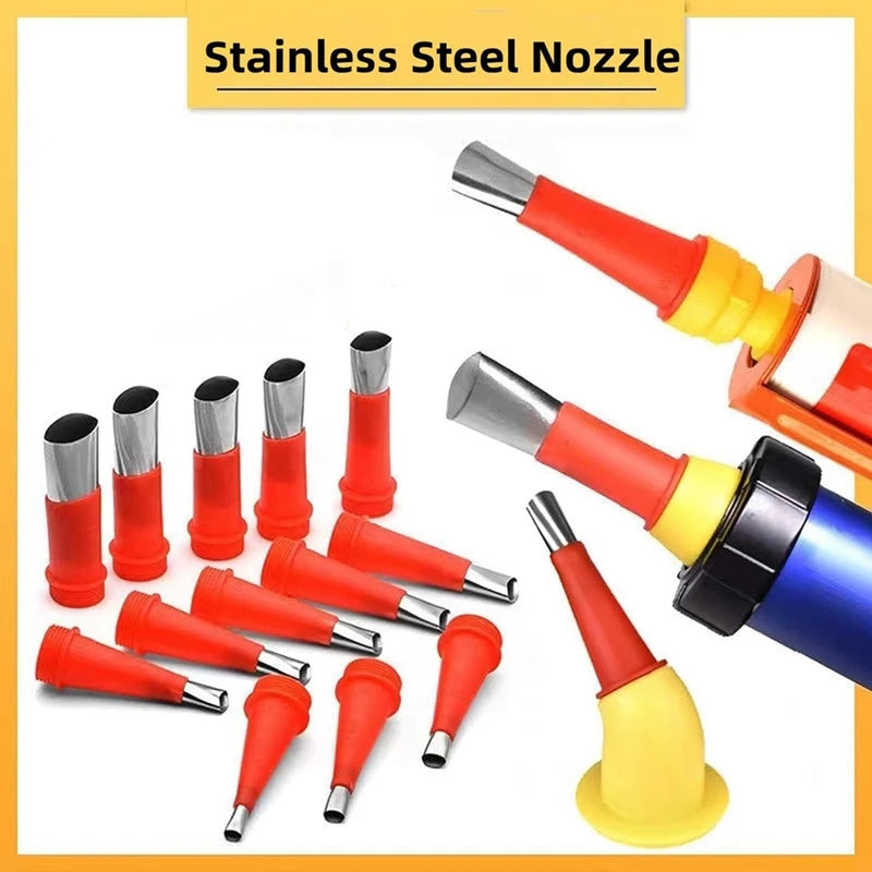29PCS Universal Integrated Rubber Nozzle Tool Kit,Caulking Tips,Caulking Nozzles For Sausage Caulking Tools Durable Easy To Use Peaceful Pleasures Health and Wellness